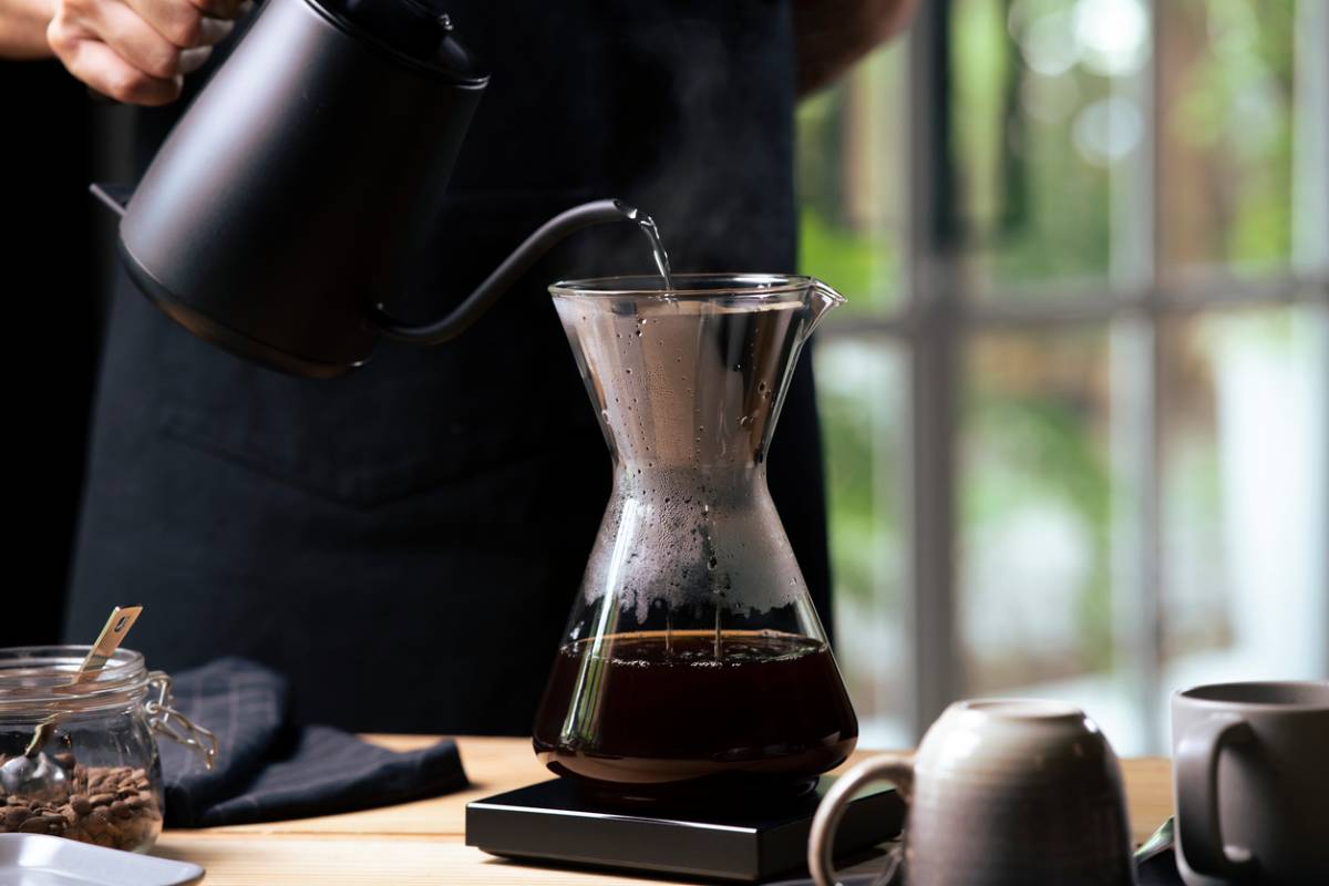 concept for popular coffee brewing methods